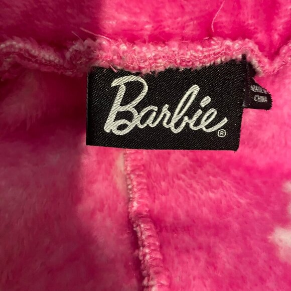 Barbie Women's Soft Pink Fleece Shorts Tie Elastic Waist Barbiecore Comfy Cute M - Picture 6 of 9